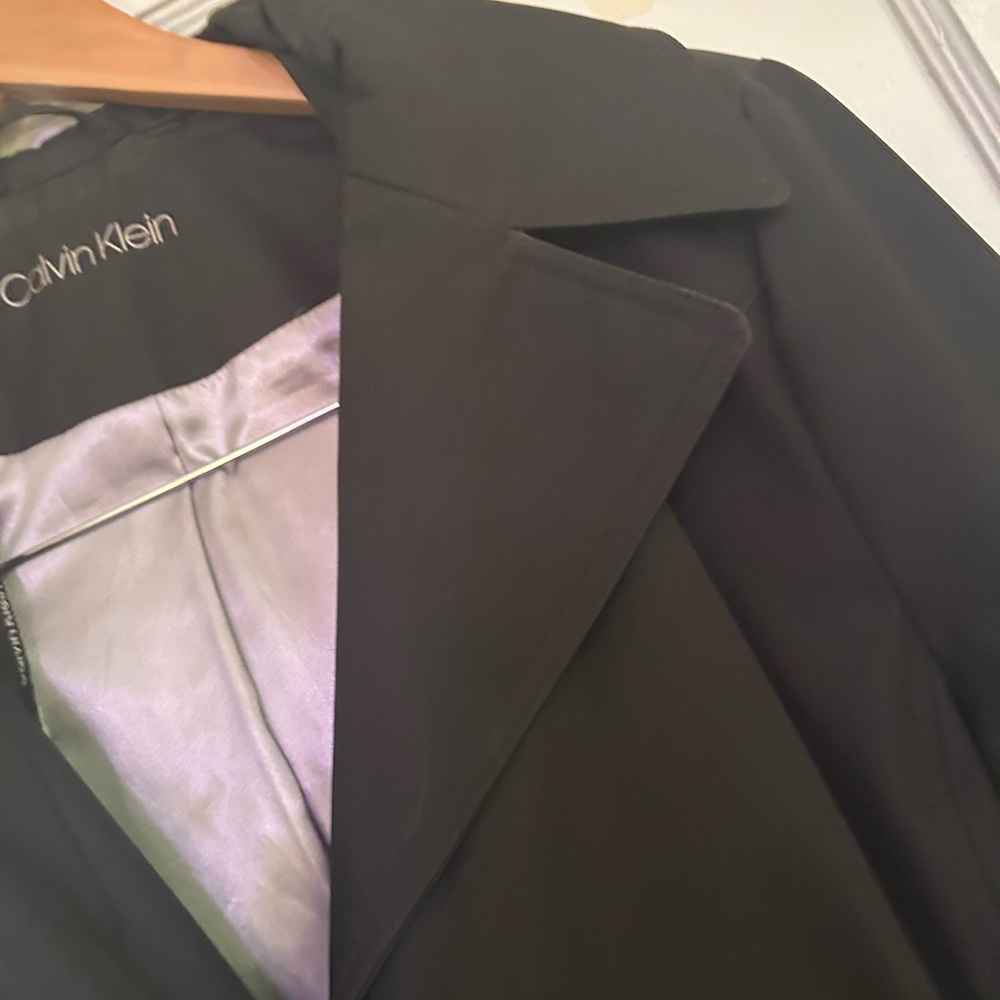 Calvin Klein Women's Black Trench Coat - Picture 7 of 13